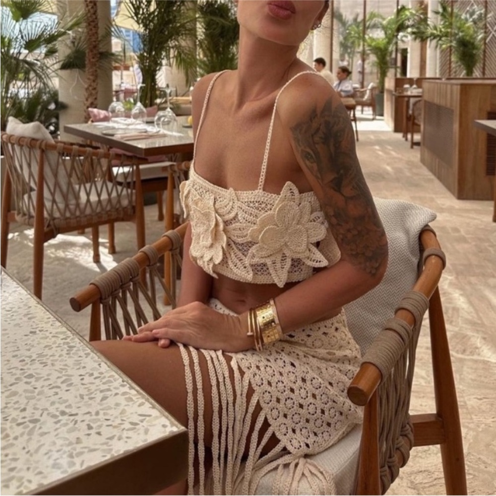 Zara crochet crop top